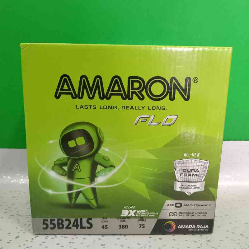 Aki Mobil Flo 55B24LS 45 AH Car ACCU Amaron