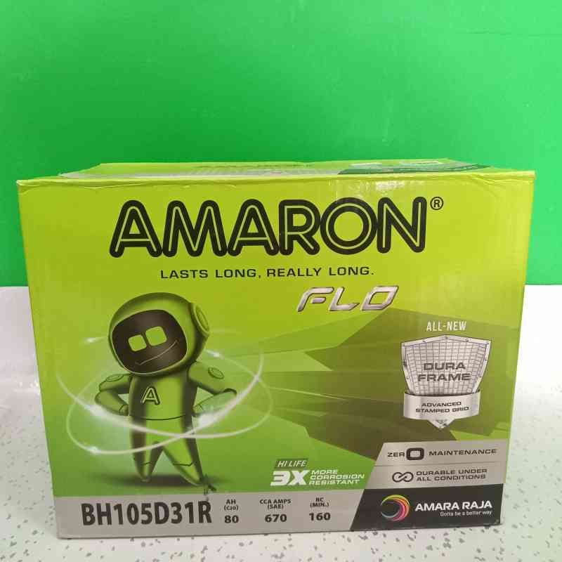 Aki Mobil Flo 105D31R 80 AH Car ACCU Amaron
