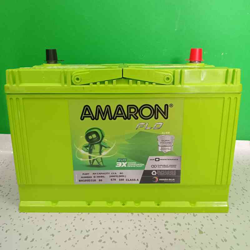 Aki Mobil Flo 105D31R 80 AH Car ACCU Amaron