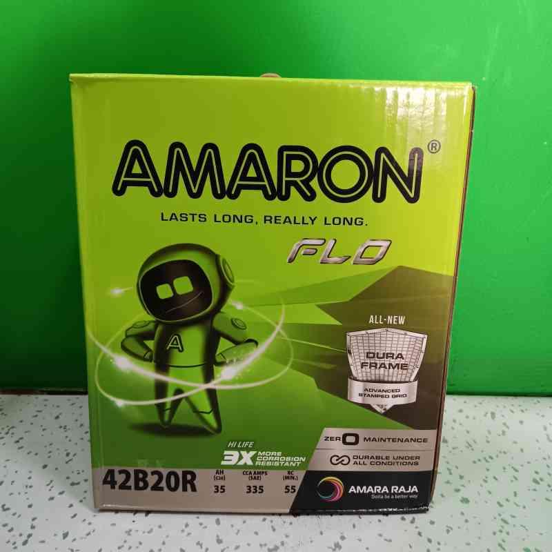Aki Mobil Flo 42B20R 35 AH Car ACCU Amaron