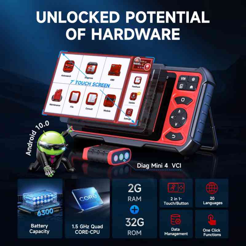 Ancel DS300 OBD2 All System Scan Tool 28++ Spesial Reset Funcition