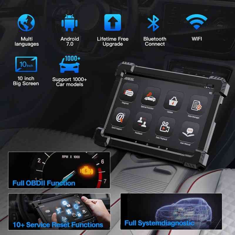 Ancel X7 Car Auto Tool Professional All System Diagnostic OBD2 VW BMW and Other