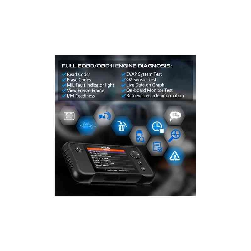 Ancel FX2000 Car Diagnostic OBD2 Automotive Scanner with 4-system