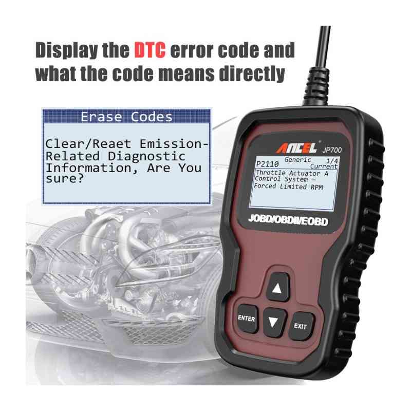 Ancel JP700 Automotive JOBD OBD2 Scanner