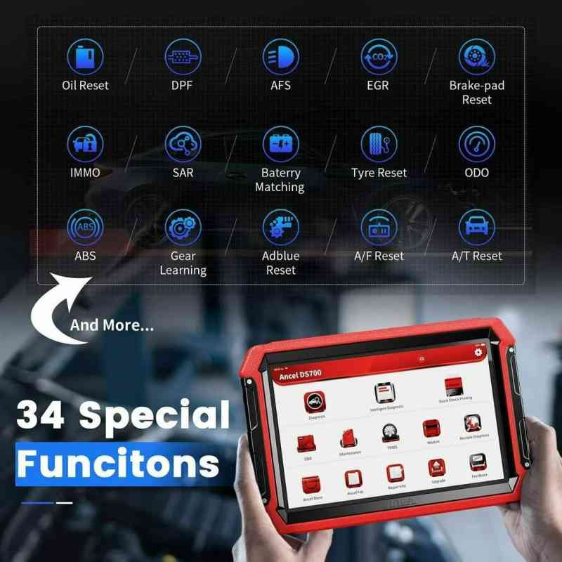 Ancel DS700 Advanced Function Full System Diagnostic Online Coding 34 Maintance Service
