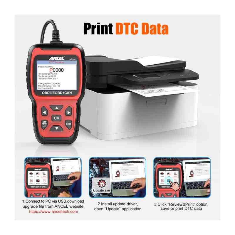 ANCEL AS500 Professional Code Reader Car Diagnostic