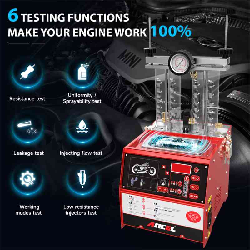 ANCEL AJ400 GDI Car Injector Cleaner Resistance