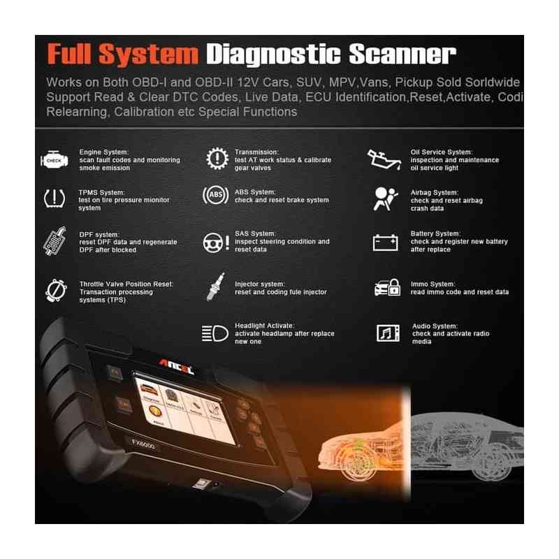 Ancel FX6000 Car Scanner OBD2 Car Diagnostic
