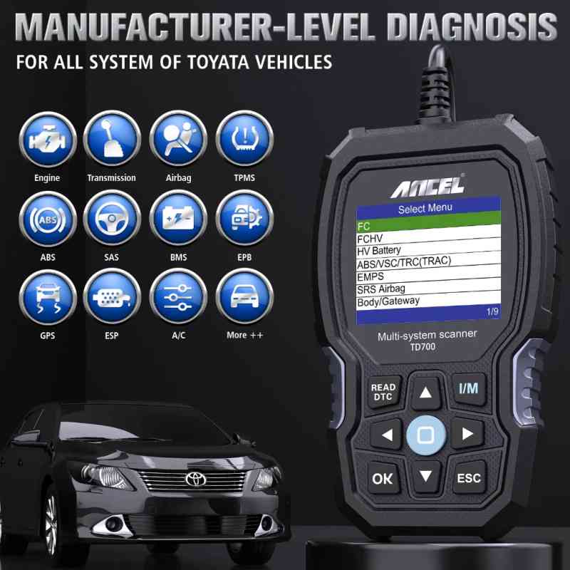 Ancel FD700 Automotive Scanner OBD2 Code Reader Specially Designed for Ford Vehicles