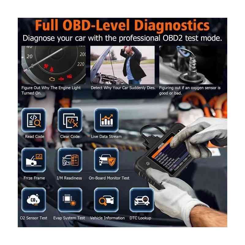 Ancel FX2000 OBD2 Scanner with 4-System Diagnostic 46+ Car Brand
