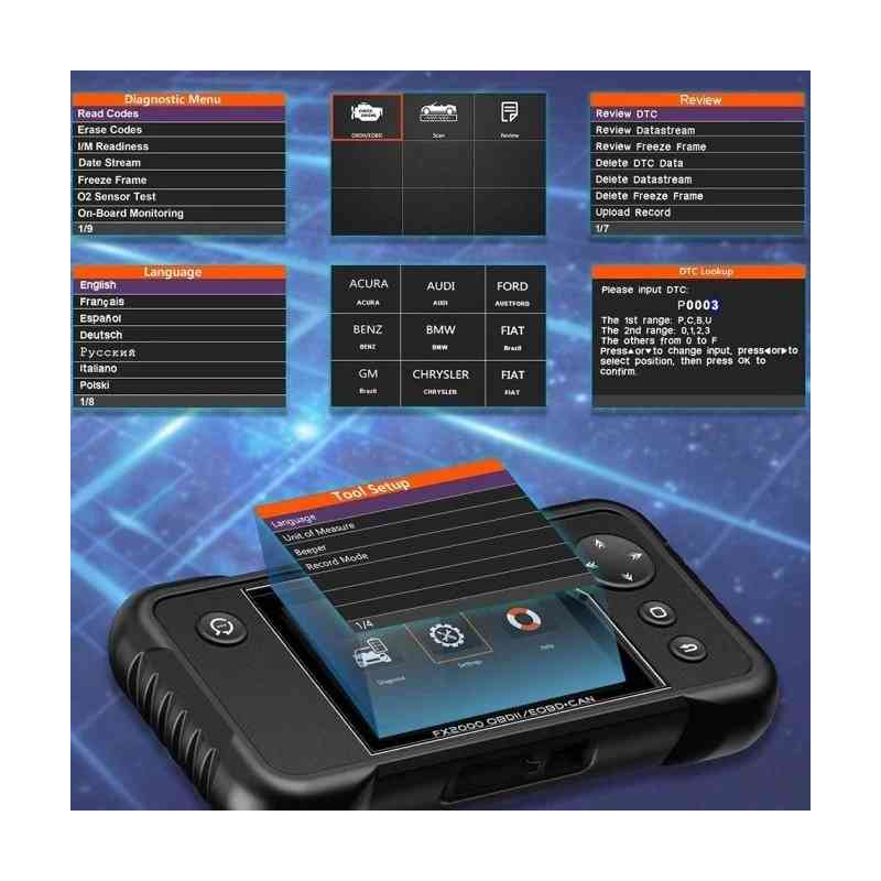 Ancel FX2000 OBD2 Scanner with 4-System Diagnostic 46+ Car Brand