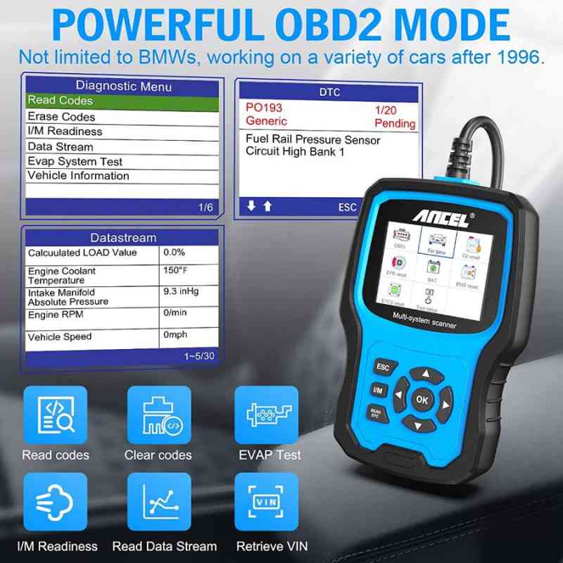 Ancel BM700 Professional Code Reader Specially for BMW Vehicles