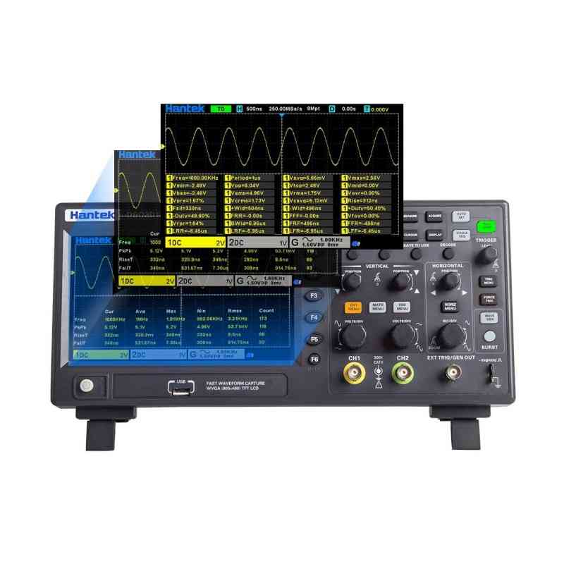 Oscilloscope Hantek DS02C10 | 2CH+1CH | 100MHz | 1GSa/s | 8M Storage | Dilengkapi Signal Generator