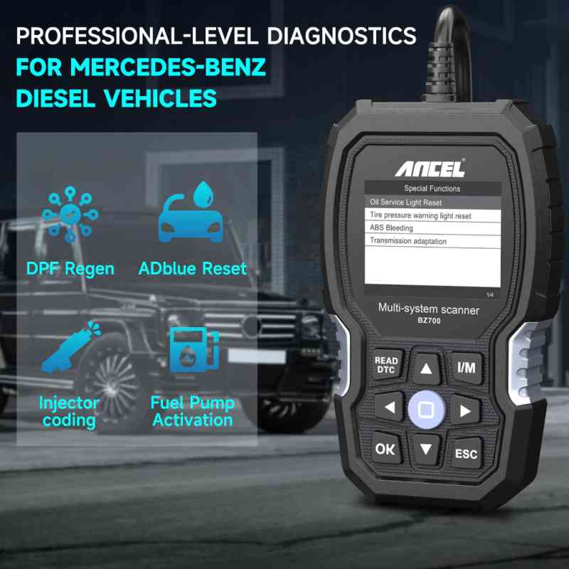 ANCEL BZ700 Professional Automotive OBD2 Scanner Code Reader Specially for Marcedes Benz Vehicles