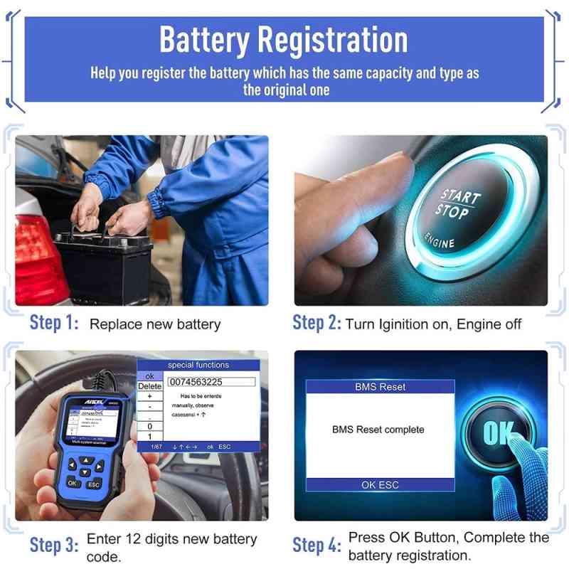ANCEL BM500 OBD2 Professional Automotive Code Reader
