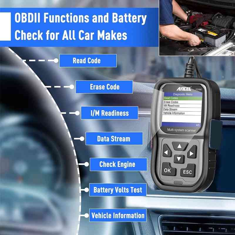 ANCEL BM500 OBD2 Professional Automotive Code Reader