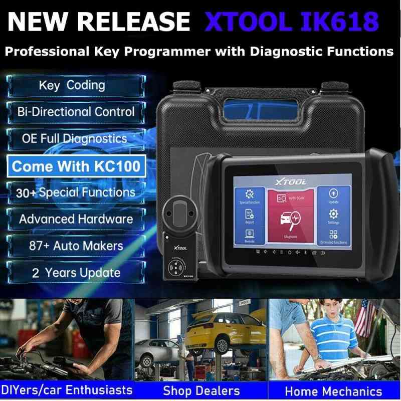 XTOOL IK618 X100 Key Programmer Car OBD2 Diagnostic Tools X100PAD3 Key Programmer 30+ Reset Serve Bi- Directional Control