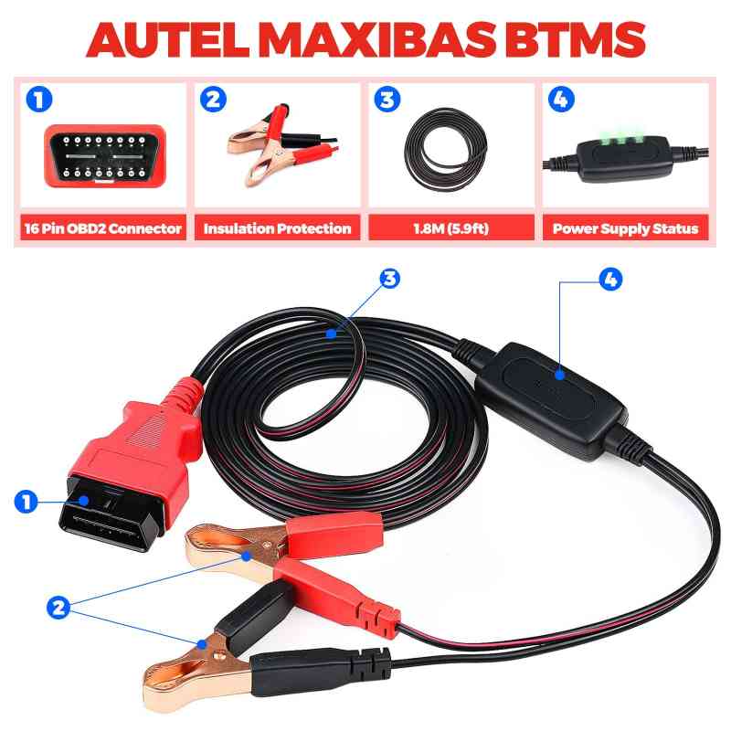 AUTEL MaxiBAS BTMS OBDII Memory Saver