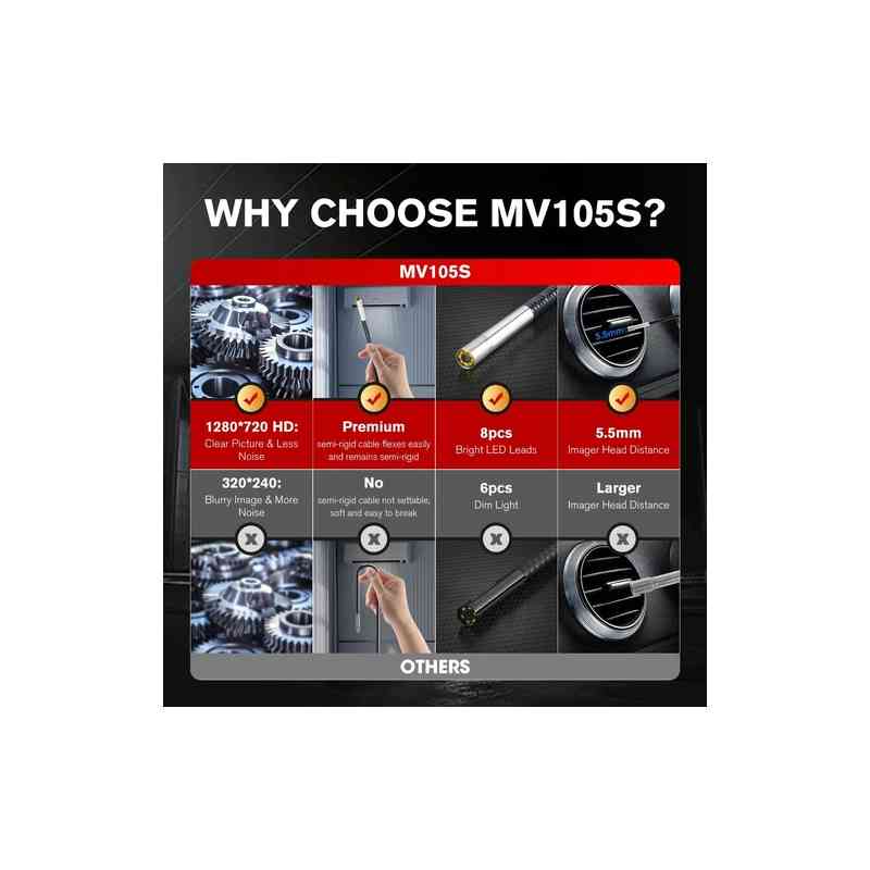 AUTEL MV105S 5.5 Maxi Video 105S Borescope Inspection Camera
