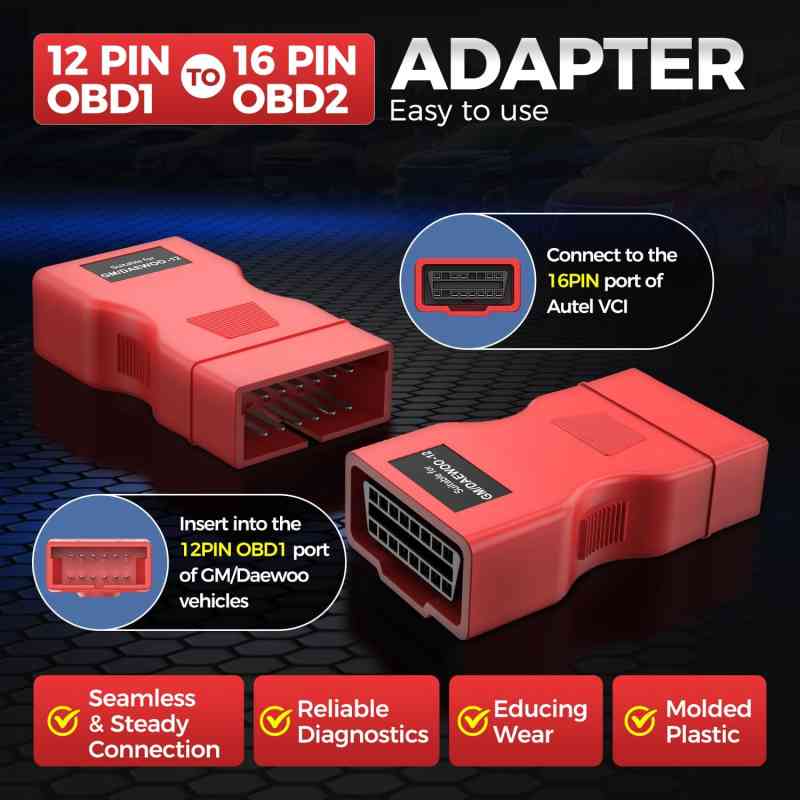 Kabel Adaptor OBD2 16 pin to 12 pin GM Daewoo