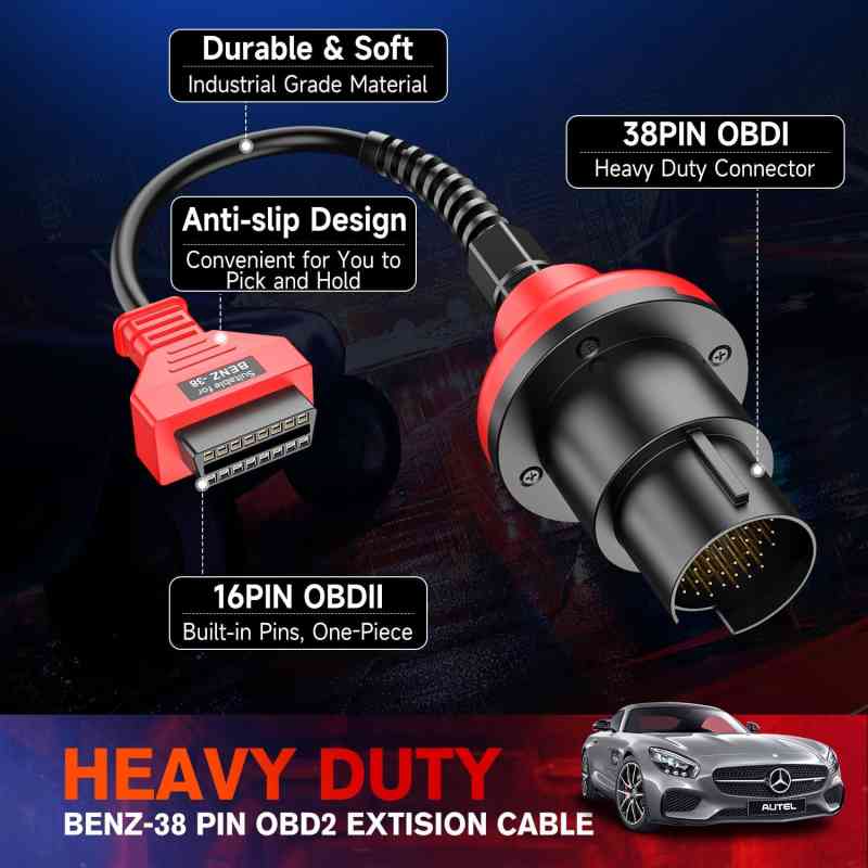 Kabel Adaptor OBD2 to Benz 38 pin AUTEL