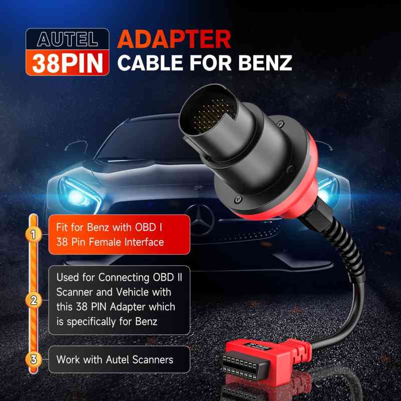 Kabel Adaptor OBD2 to Benz 38 pin AUTEL