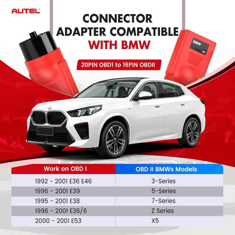 Kabel Adapter OBD2 ke 20 pin BMW AUTEL