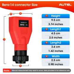Kabel Adaptor OBD2 ke Konektor Mercedes Benz 14 Pin AUTEL