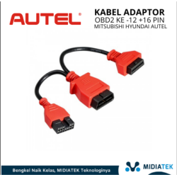 Adapter Cable 08 Kabel Adaptor OBD2 ke -12 +16 pin Mitsubishi Hyundai AUTEL